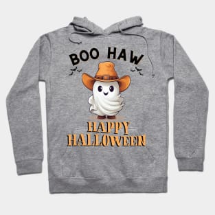 Boo Haw Ghost Funny Halloween Cowboy Western Ghoul Hoodie